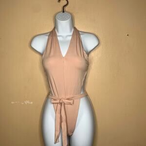 High waisted one piece swimsuit bodysuit small